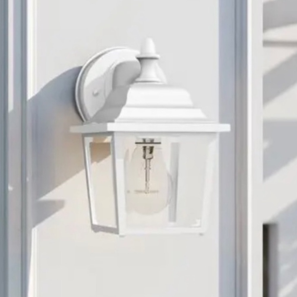 White Wall Mounted Outdoor Lantern